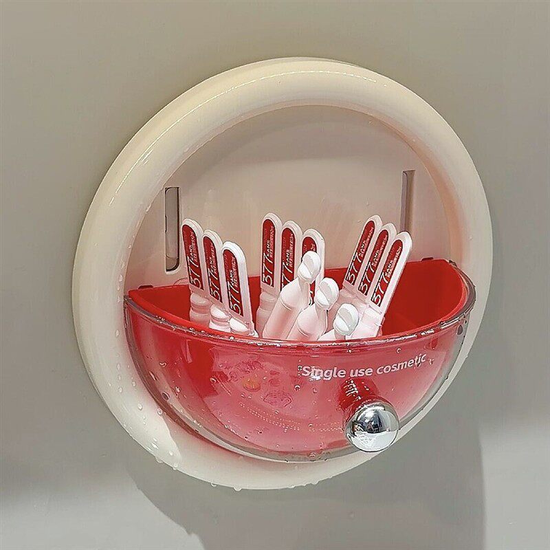 次抛精华收纳盒洗漱台壁挂式化妆品洗脸巾置物架浴室台面收纳盒子