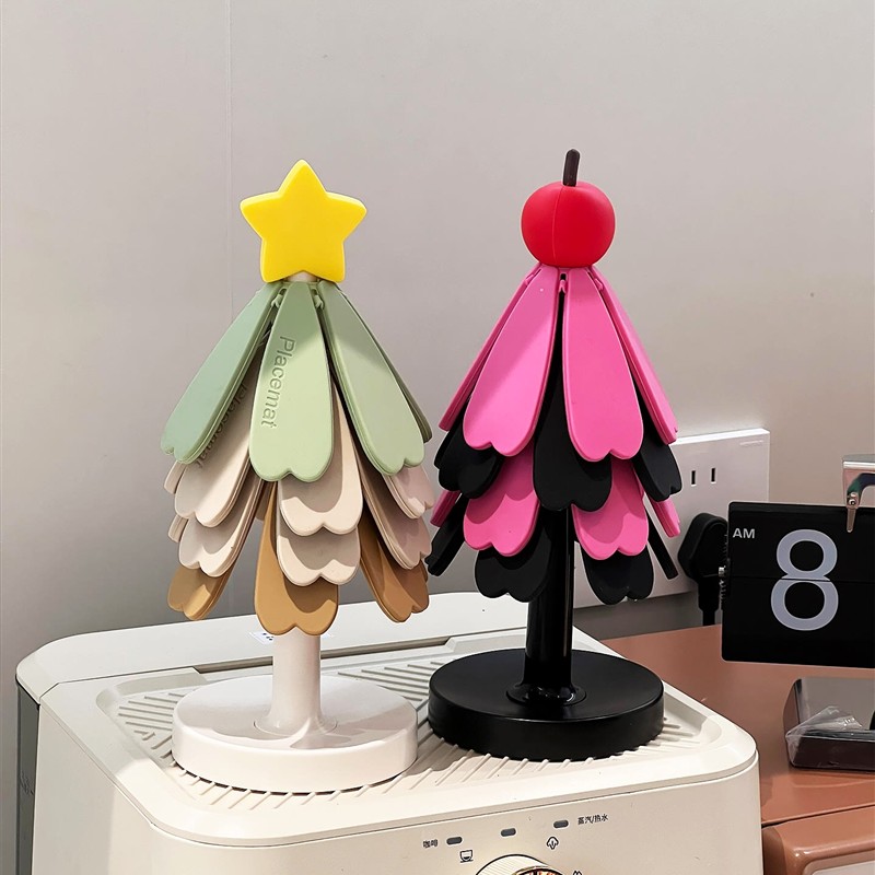 圣诞一棵树隔热垫硅胶餐垫