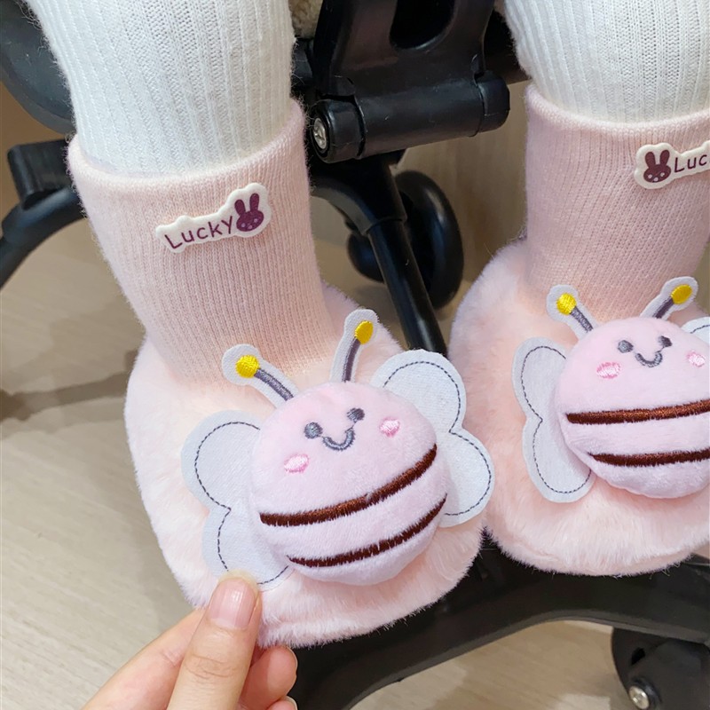 6-12个月婴儿鞋袜秋冬季软底保暖