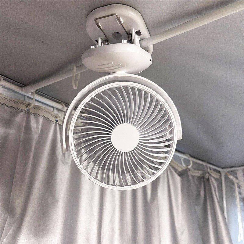 小风扇学生宿舍2026新款夹子台式夜灯可充电寝室床上家用小风扇