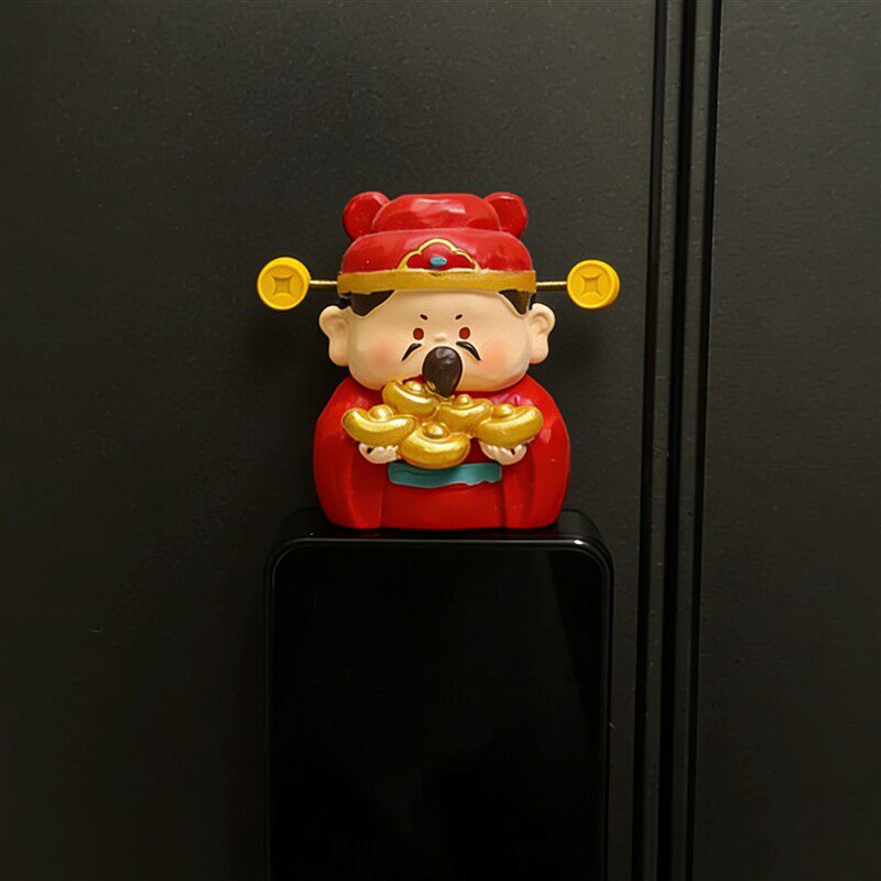 财神到~智能门锁玄关门把手摆件