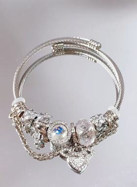 潘家风格手链高颜值diy可拆卸手串ins风可调节高级感手链钛钢手镯