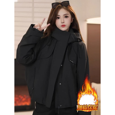 加厚加棉冲锋衣派克棉服