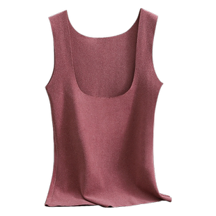 女士托胸款德绒保暖背心女加绒加厚哺乳棉内衣冬季防寒内穿打底衫