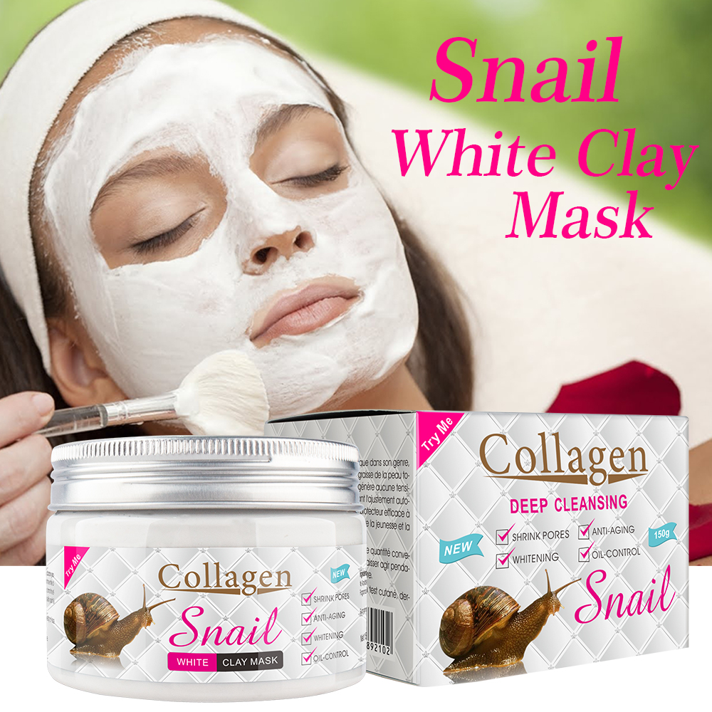 150g Snail Collagen Clay Mask Shrink Pores Oil Control Cream