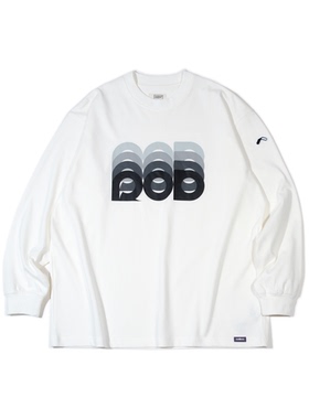 rodless重磅360g幻影文字印花长袖T恤宽松秋季百搭国潮牌情侣上衣