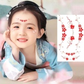 ins风公主风儿童额贴花朵配饰爆款 防水纹身贴额头贴幼儿园舞台妆