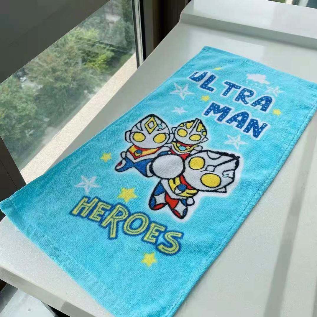 噢特曼毛巾儿童纯棉卡通图案凹特曼浴巾吸水家用的奥特们擦脸手巾