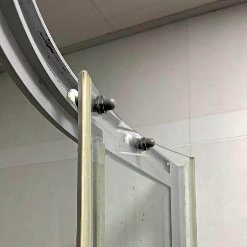 弧扇型双滑轮配件轨道大轴承浴室淋浴房防锈铜杆滚轮老式玻璃移.