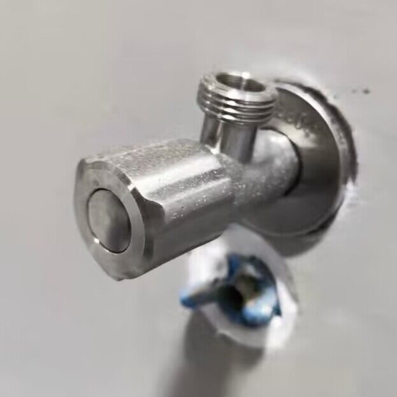 304不锈钢角阀冷热全铜家用阀门开关4分水阀热水器三角阀一进二.