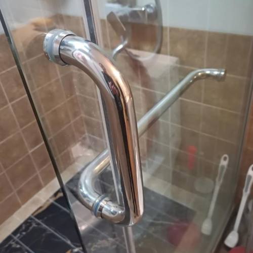 304不锈钢淋浴房拉手浴室玻璃门把手卫生间移门孔距方形不绣钢.