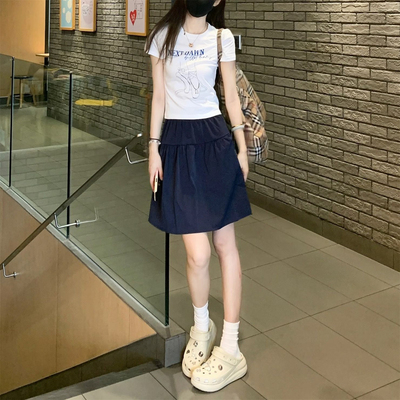 花苞蓬蓬日系小裙子古早日杂穿搭