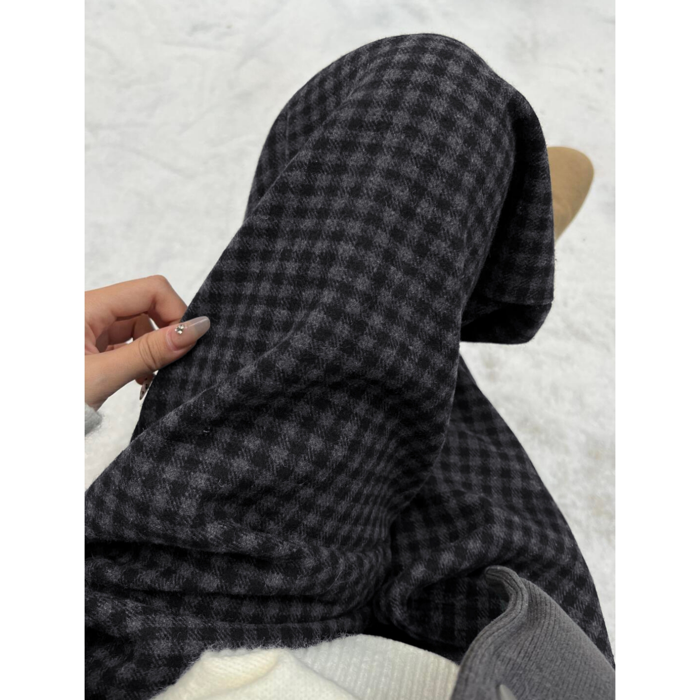 胖mm高腰宽松显瘦阔腿休闲裤子