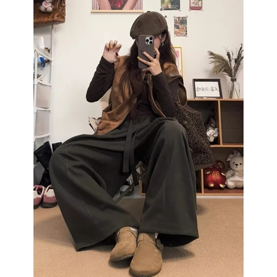 设计感麂皮绒马夹背心休闲上衣