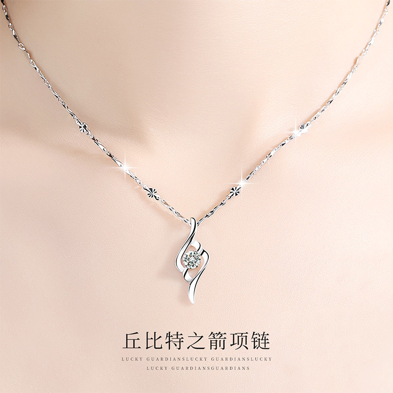 S999纯银项链新款配饰女锁骨链2025轻奢小众高级七夕情人节送女友
