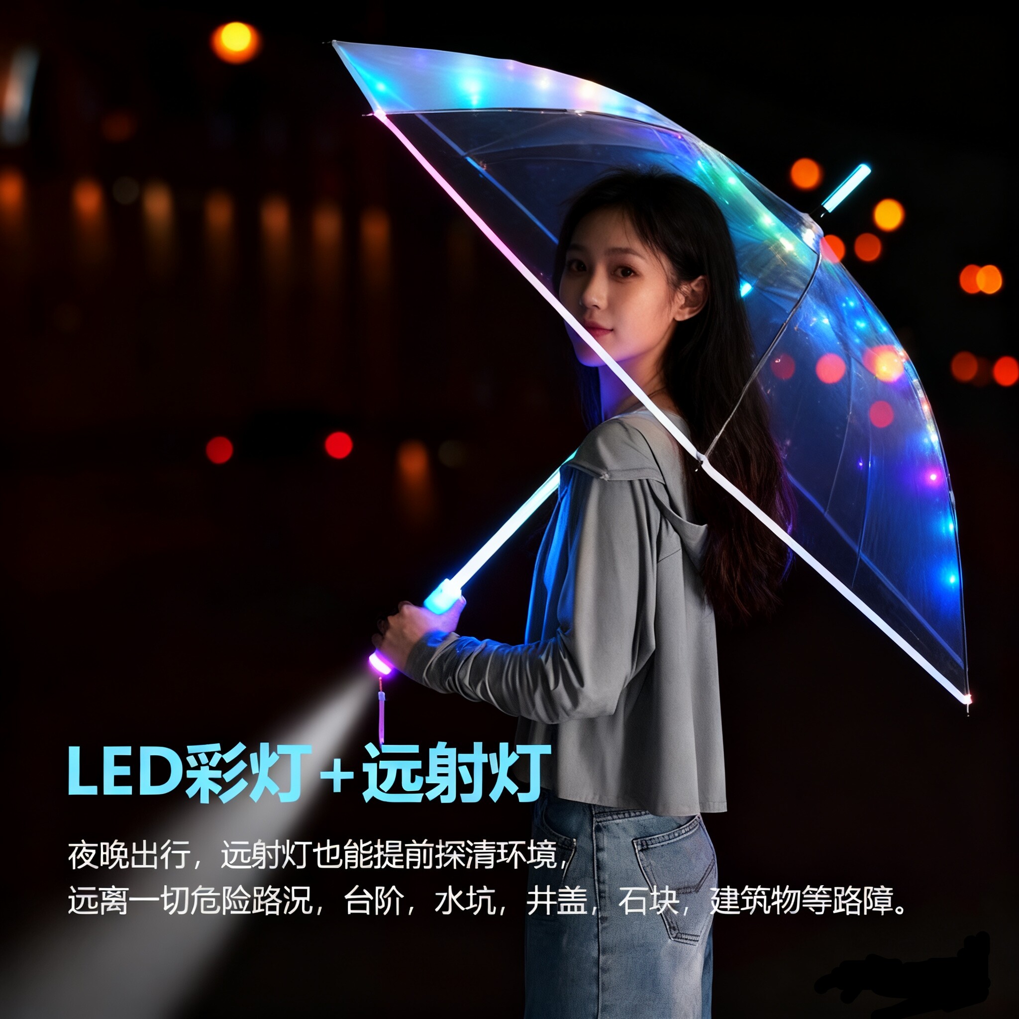 发光雨伞星球大战发光伞Led光剑伞舞台表演道具婚礼氛围伞防晒