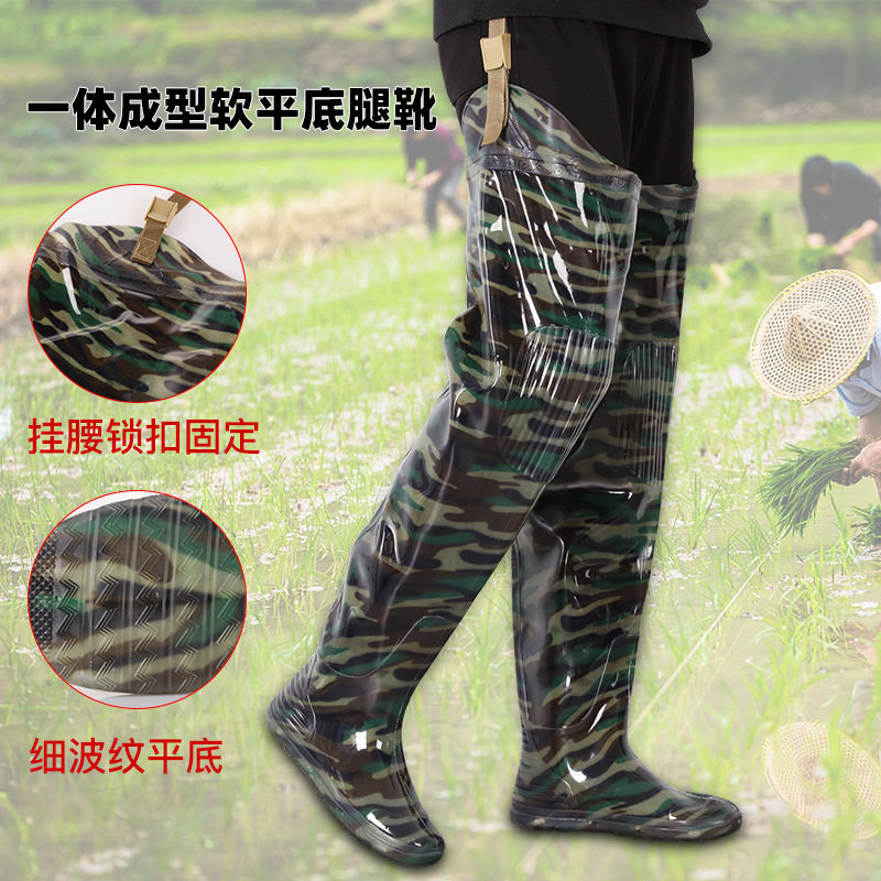 水鞋男高长筒过膝软底防滑插秧