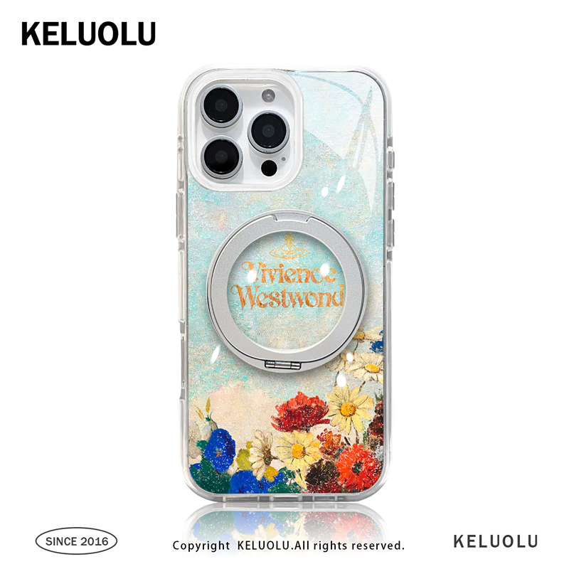 苹果硅胶手机壳欧美潮流大牌花卉