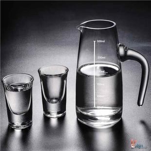 100毫升量酒器小号玻璃洋酒红酒分酒壶 家用饭店用白酒分酒器套装