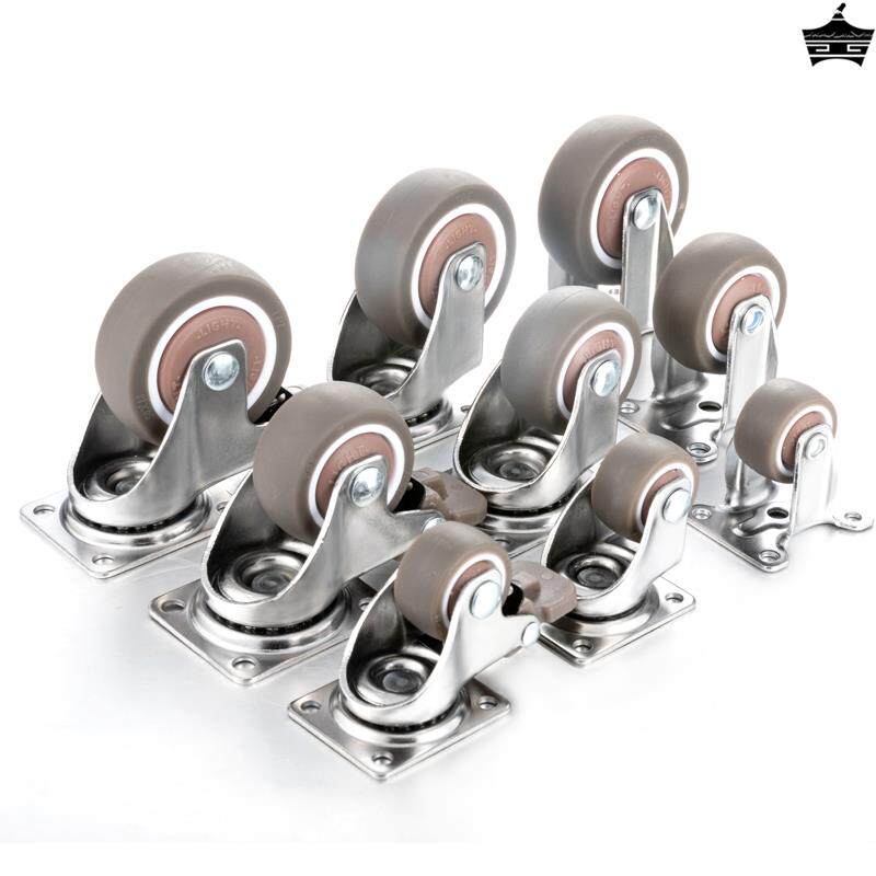 5刹车2橡胶寸带家具静音小脚轮寸轴承滑轮万向