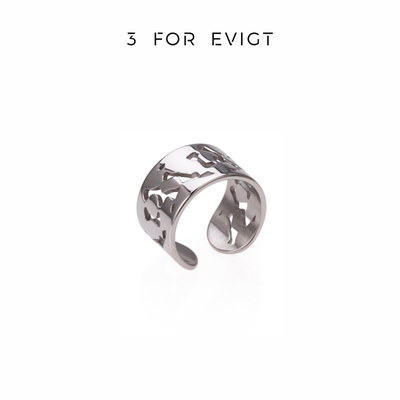 3forevigt女镂空设计简约戒指