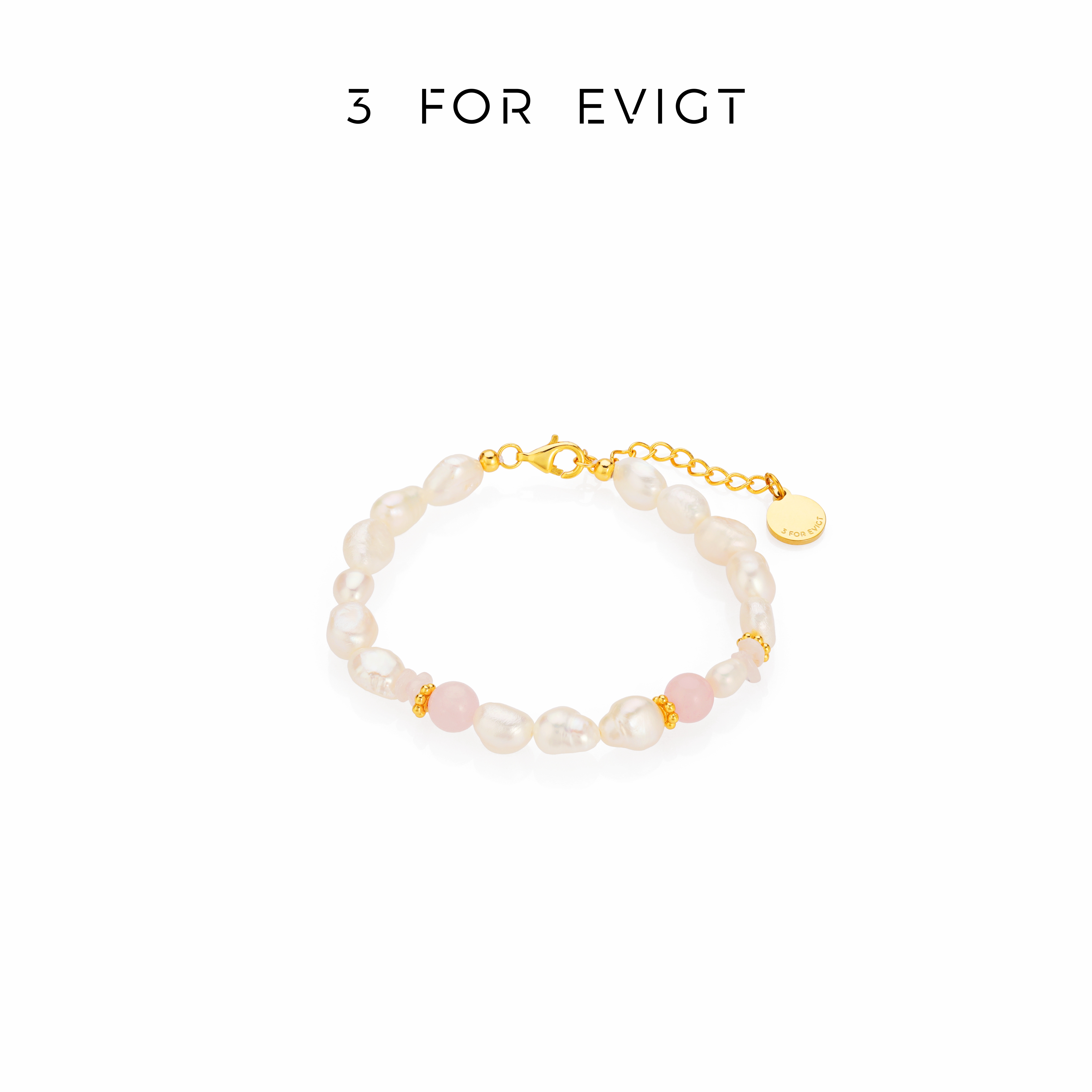 3 for evigt镀18K金925银粉海系列浆果手链天然淡水珍珠活力