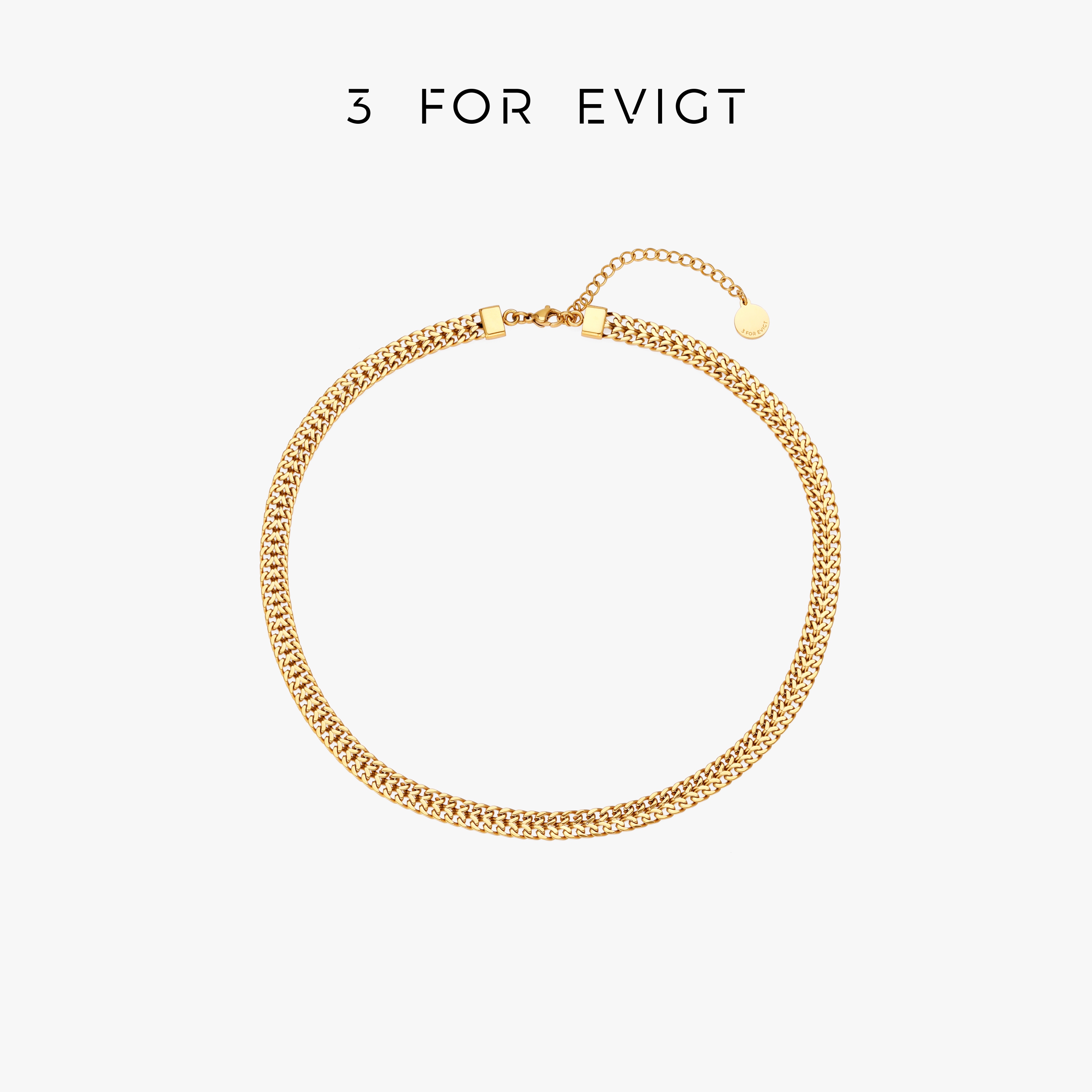 3 for evigt镀18K金变奏系列律动项链气质优雅百搭个性白描