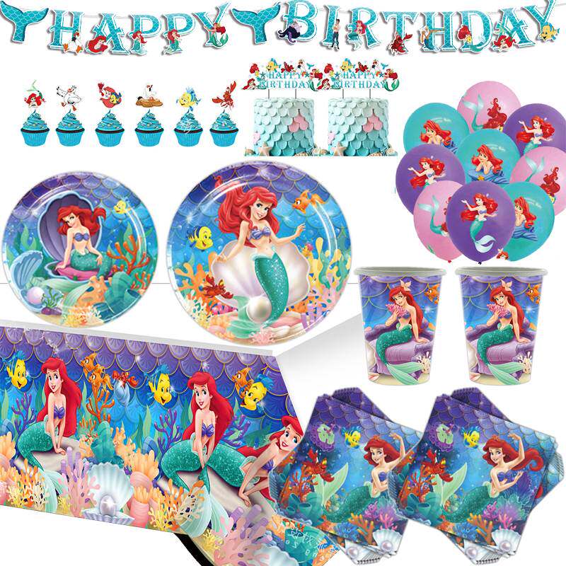The Little Mermaid Princess Ariel Tableware Party Supplies G