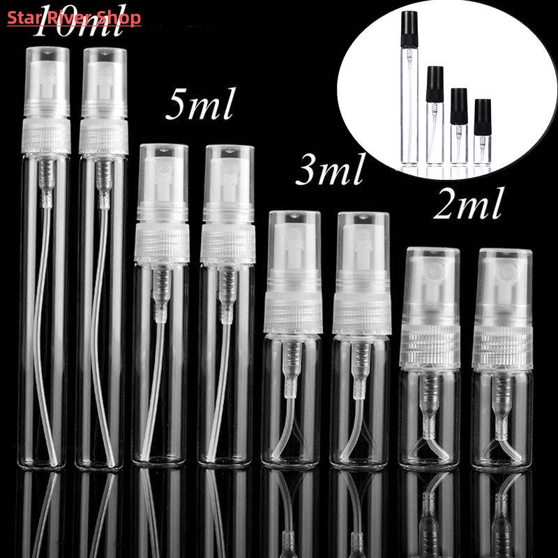 5pcs/pack 2ML 3ML 5ML 10ML Clear Mini Perfume Glass Bottle E