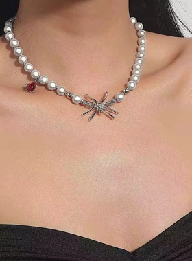 European American Thick Chain Spider Neckchain Women蜘蛛项炼