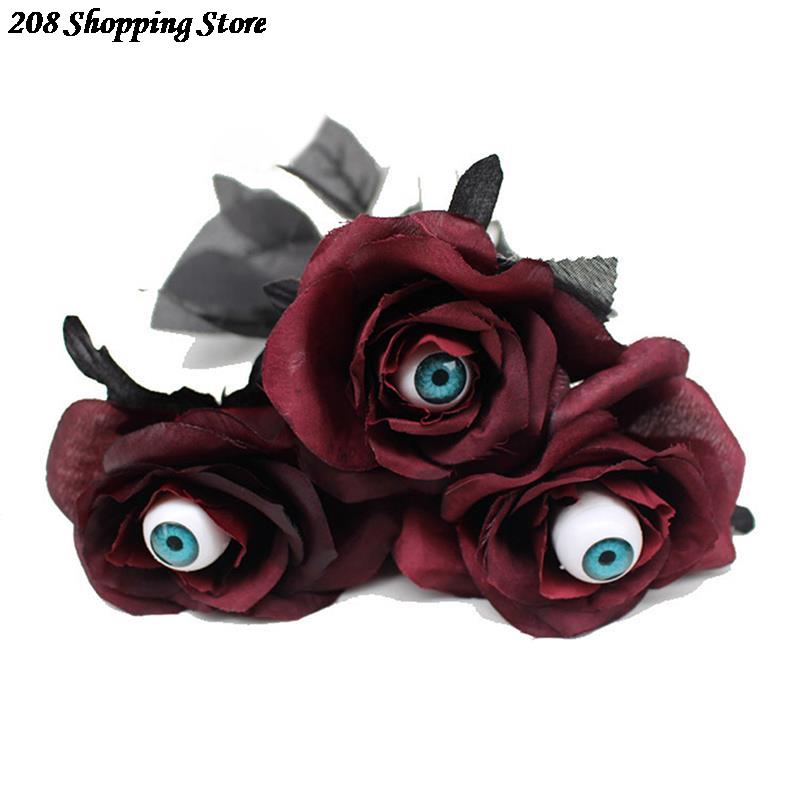 Horror Flower Rose Artificial Flower With Eyeball Halloween