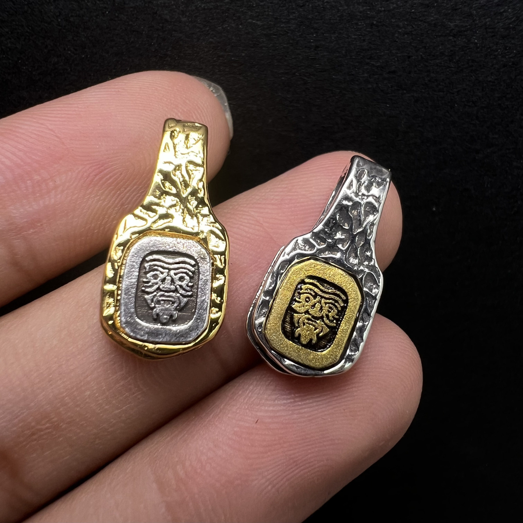 S925纯银 扎基拉姆卡子银镀金古法金diy 吊坠挂件饰品卡子diy配件
