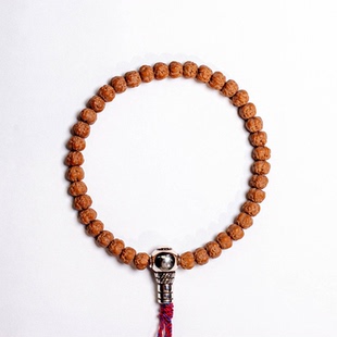 藏传潜水艇佛头三通大孔道珠百香籽菩提108颗手串文玩配饰diy配件