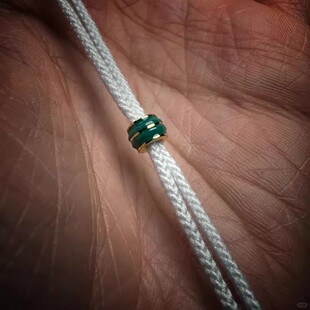 仿绿松绳束线束可以过粗线大孔道配饰手链隔珠项链结尾定位珠配饰