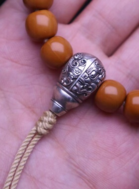 S925纯银文玩原创貔貅兽面祥云龙凤奶嘴小金刚三通佛头文玩配珠