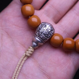 S925纯银文玩原创貔貅兽面祥云龙凤奶嘴小金刚三通佛头文玩配珠