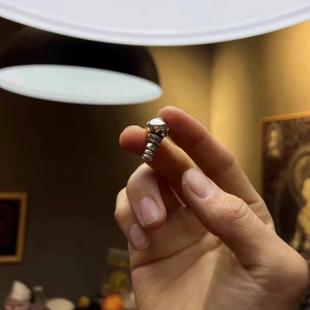 藏传潜水艇佛头三通大孔道珠百香籽菩提108颗手串文玩配饰diy配件