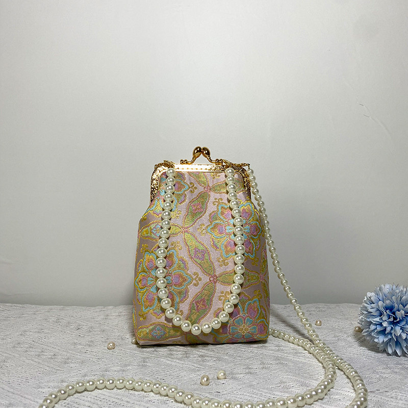 【成品】新中式珍珠链斜挎手机包