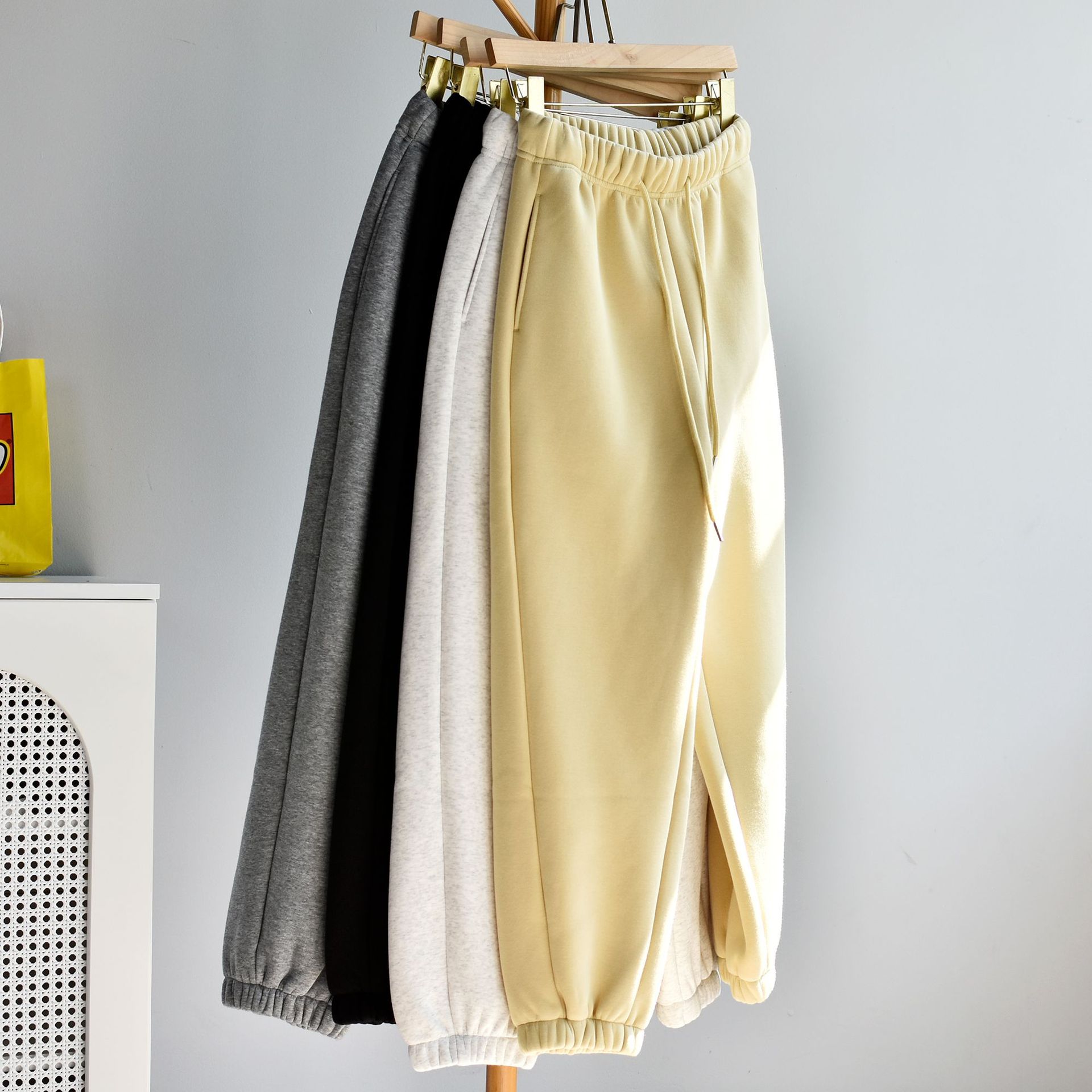 【厚棉裤】冬男女装新款运动休闲加绒加厚棉卫裤阔腿束脚休闲裤子，女装休闲裤，搜酷衣阁