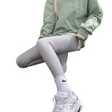 季竖条纹加厚外穿打底裤女加绒抗寒保暖棉裤高腰紧身显瘦秋裤，女装打底裤，搜酷衣阁