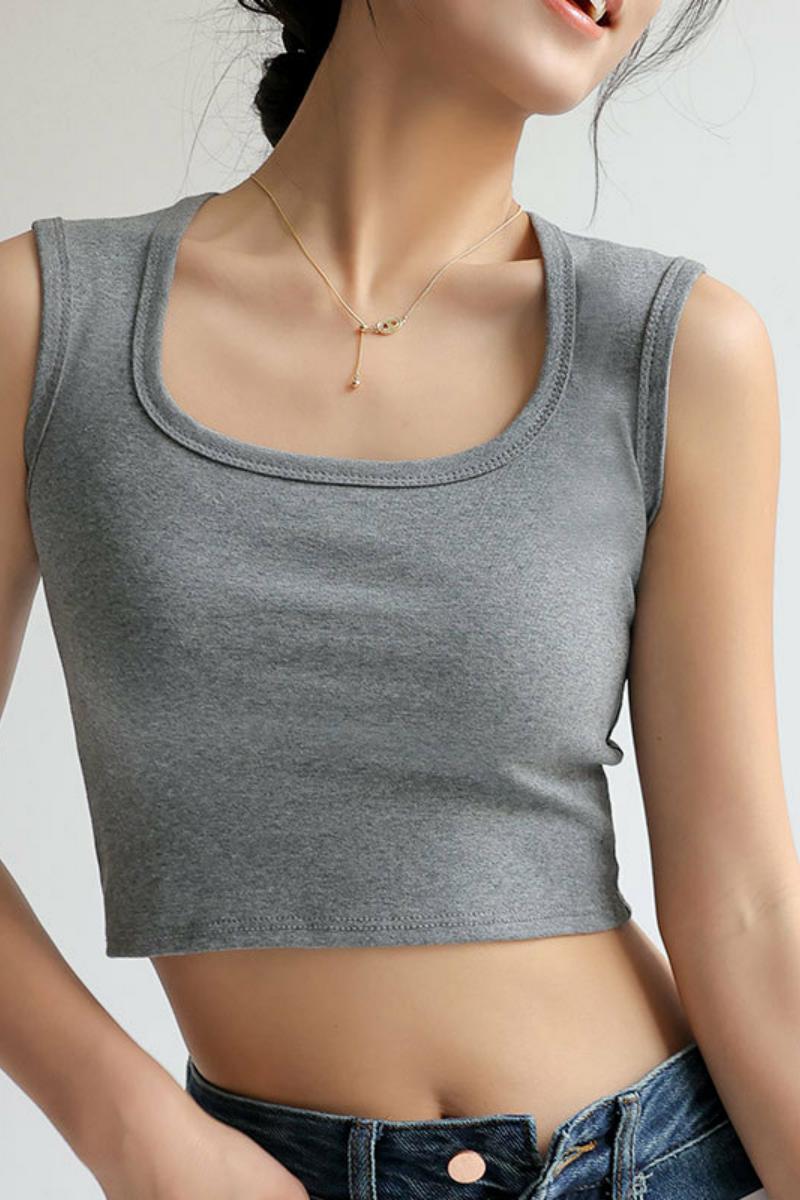 美式吊带背心女内搭打底2025夏季新款时尚修身百搭短款遮副乳上衣，女装背心吊带，搜酷衣阁