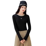 半高领石墨烯发热秋衣女士长袖T恤上衣秋冬新款休闲圆领T恤打底衫，保暖内衣，搜酷衣阁