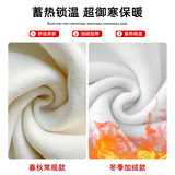 浅灰色加绒阔腿糯米裤女秋冬新款慵懒垂感老钱风直筒加厚西装卫裤，女装休闲裤，搜酷衣阁