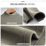 季螺纹德绒加厚半高领长袖t恤女士内搭打底衫显瘦中领t恤上衣，女装T恤，搜酷衣阁