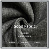 深灰色韩系复古条纹阔腿裤女秋冬2026新款高腰垂感直筒加绒西装裤，女装休闲裤，搜酷衣阁