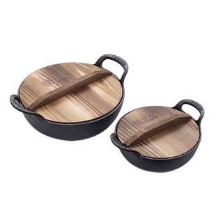 铁仕达 小号铸铁平底炒锅无涂层不粘元宝锅汤锅炖锅煎炒炖炸通用