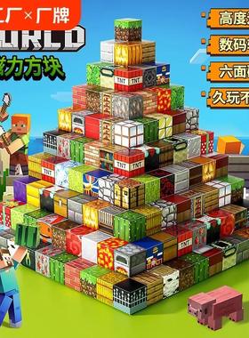我的磁力世界方块磁铁磁吸铁石积木迷你儿童礼物益智拼装男孩玩具
