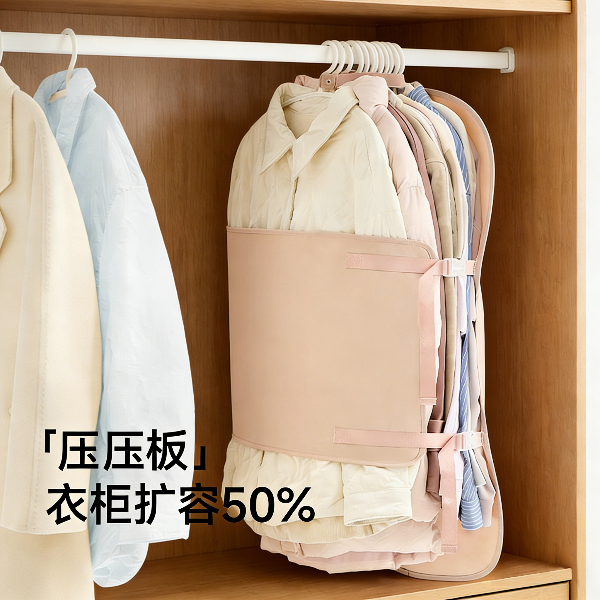 压压板衣物收纳袋衣柜可折叠布艺衣服压缩收纳板挂式多功能大容量,收纳整理,衣物收纳袋,淘宝优惠券,粉丝福利购,淘宝优惠卷