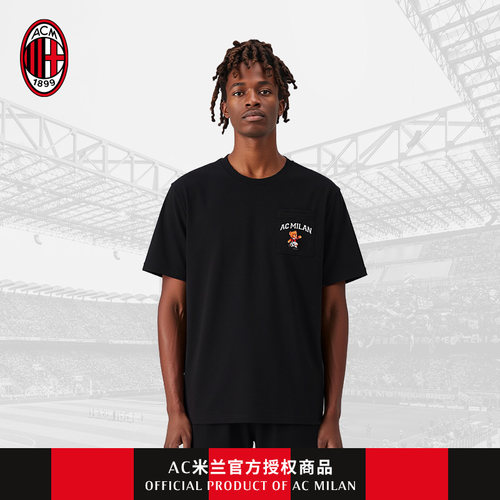 AC米兰小熊系列口袋T恤短袖米兰日常穿搭夏季短袖T恤小熊口袋短袖