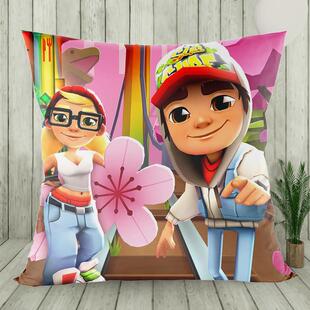 地铁跑酷周边玩偶定制金币钥匙滑板道具抱枕diy儿童生日礼物公仔